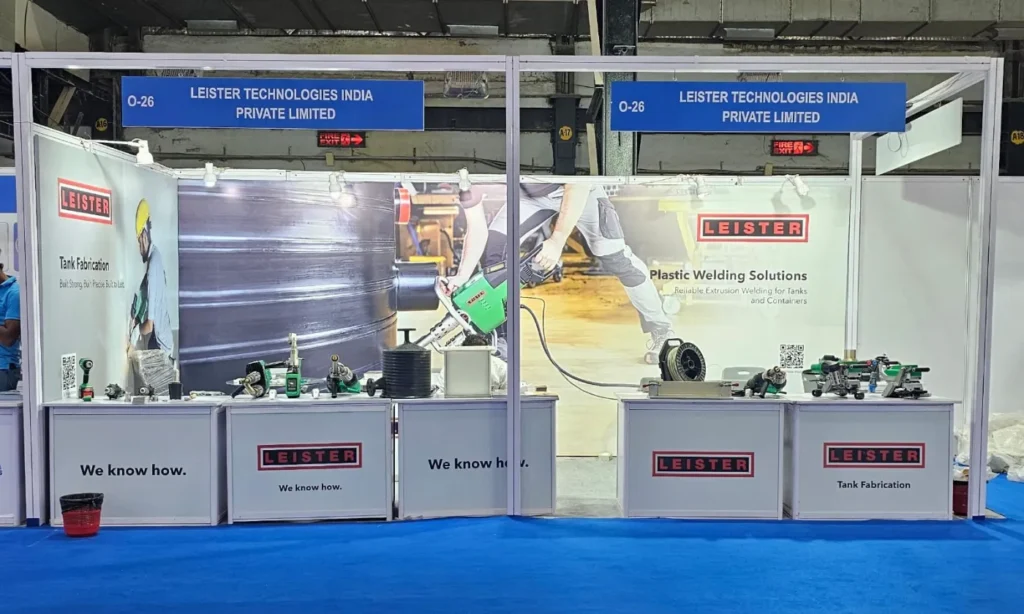 Shell scheme booth branding for Lister Technology Pvt Ltd